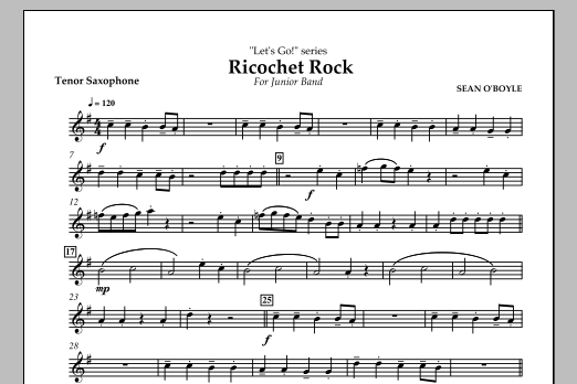 Ricochet Rock - Tenor Sax (Concert Band) von Sean O'Boyle