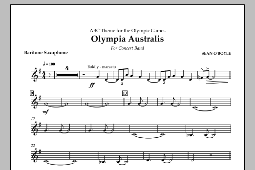 Olympia Australis (Concert Band) - Baritone Saxophone (Concert Band) von Sean O'Boyle