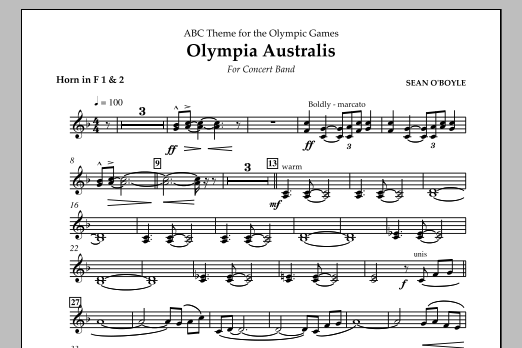 Olympia Australis (Concert Band) - Horn 1 in F (Concert Band) von Sean O'Boyle