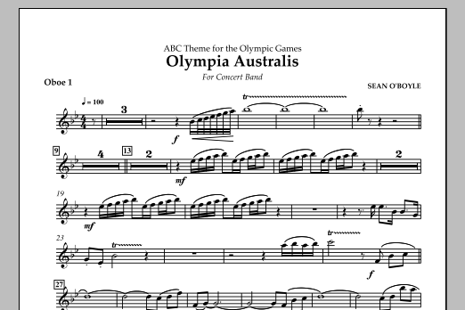 Olympia Australis (Concert Band) - Oboe 1 (Concert Band) von Sean O'Boyle