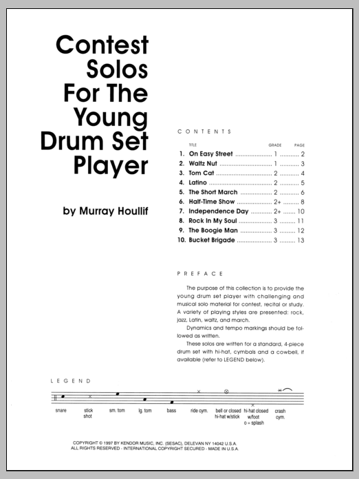 Contest Solos For The Young Drum Set Player (Percussion Solo) von Murray Houllif