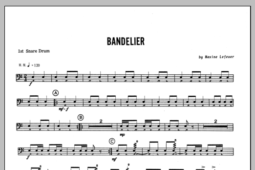 Bandelier - 1st snare drum (Percussion Ensemble) von Lefever