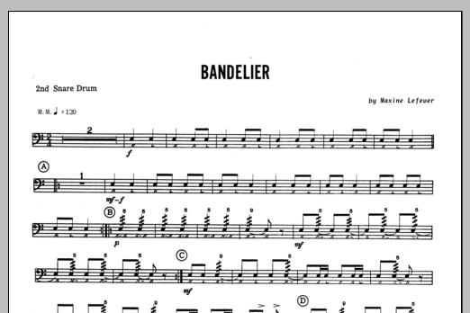 Bandelier - 2nd snare drum (Percussion Ensemble) von Lefever