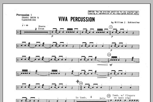 Viva Percussion - Percussion 1 (Percussion Ensemble) von Schinstine