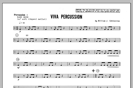 Viva Percussion - Percussion 3 (Percussion Ensemble) von Schinstine