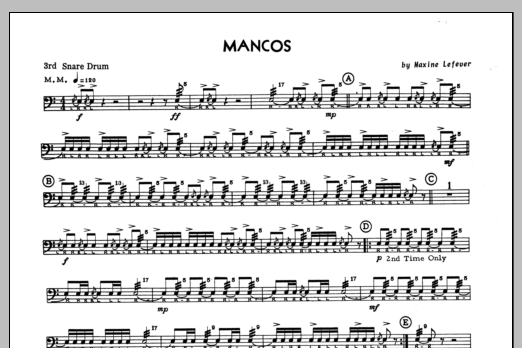 Mancos - 3rd snare drum (Percussion Ensemble) von Lefever