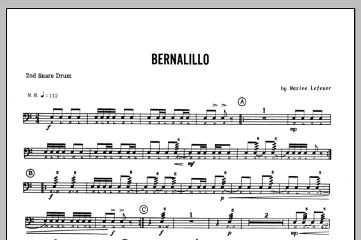 Bernalillo - 2nd snare drum (Percussion Ensemble) von Lefever