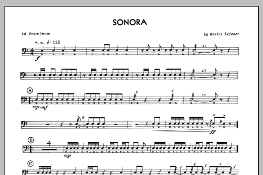 Sonora - 1st snare drum (Percussion Ensemble) von Lefever