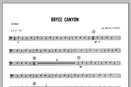 Bryce Canyon - Cymbal (Percussion Ensemble) von Lefever