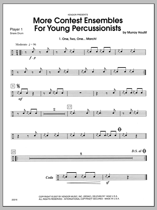 More Contest Ensembles For Young Percussionists - Percussion 1 (Percussion Ensemble) von Houllif