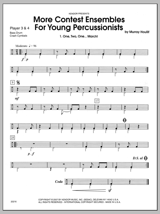 More Contest Ensembles For Young Percussionists - Percussion 3 and 4 (Percussion Ensemble) von Houllif