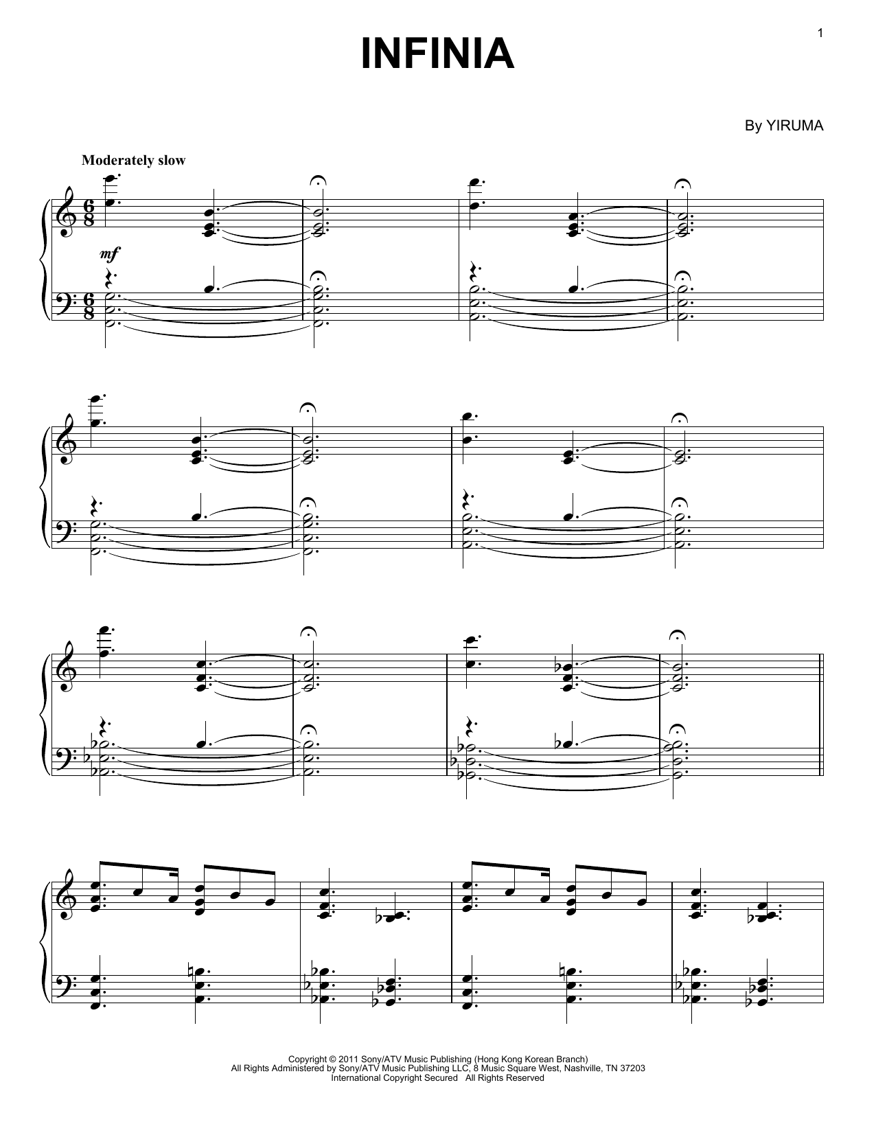 Infinia (Piano Solo) von Yiruma