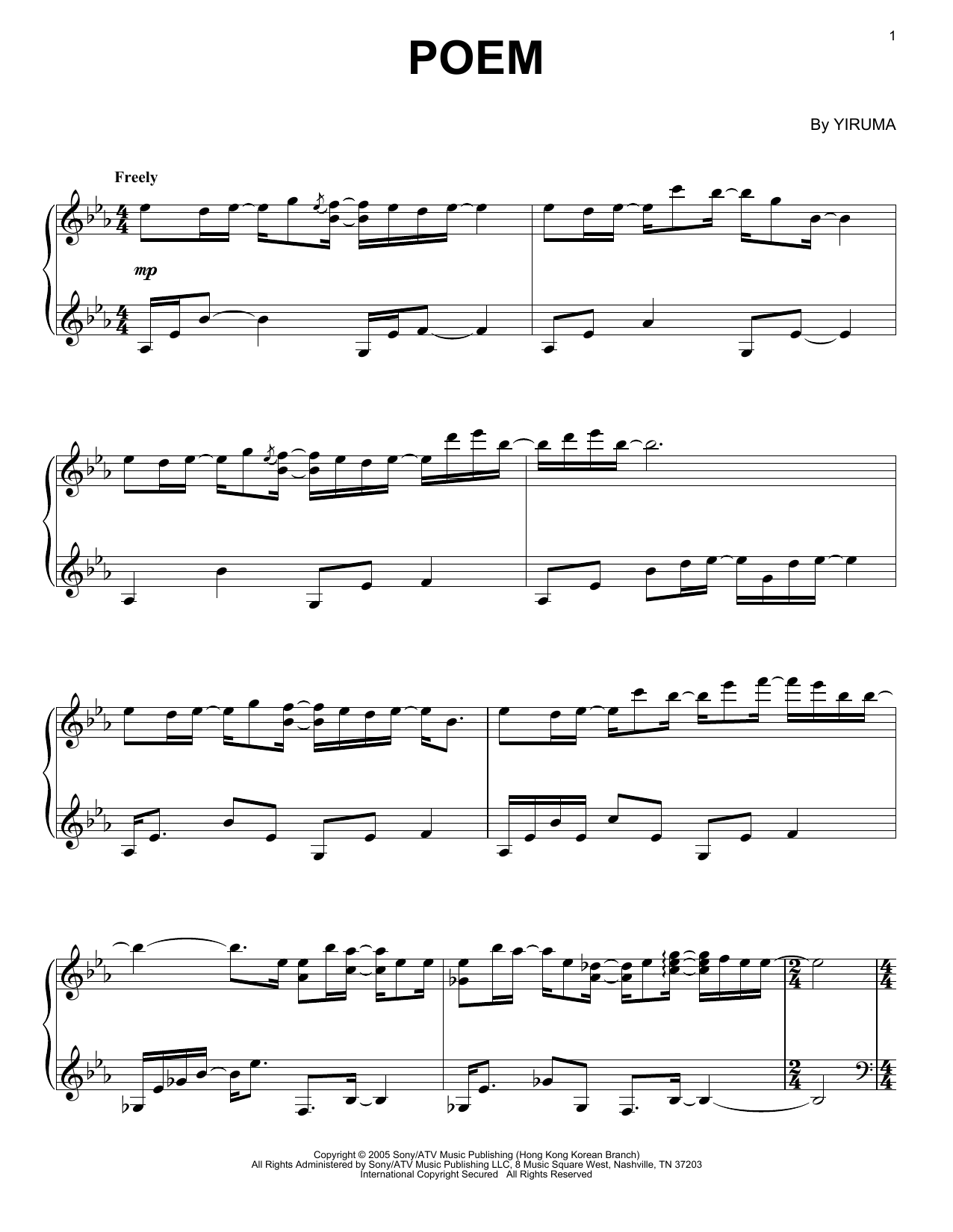 Poem (Piano Solo) von Yiruma