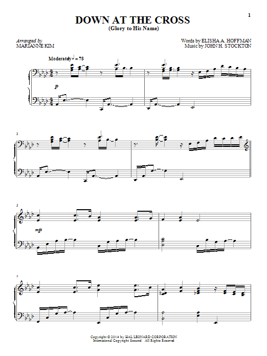 Down At The Cross (Glory To His Name) (Piano Solo) von Elisha A. Hoffman