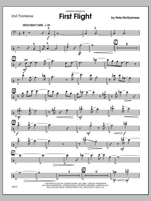 First Flight - Trombone 2 (Jazz Ensemble) von McGuinness