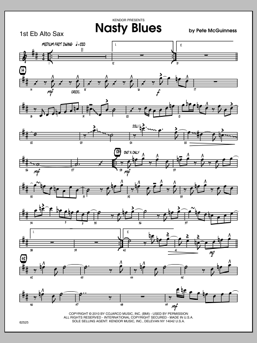 Nasty Blues - Alto Sax 1 (Jazz Ensemble) von McGuinness