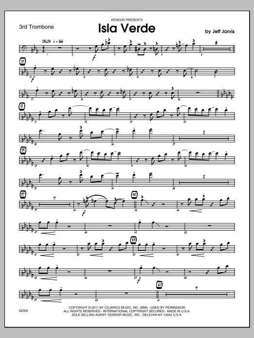 Isla Verde - Trombone 3 (Jazz Ensemble) von Jarvis