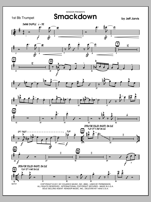 Smackdown - 1st Bb Trumpet (Jazz Ensemble) von Jarvis