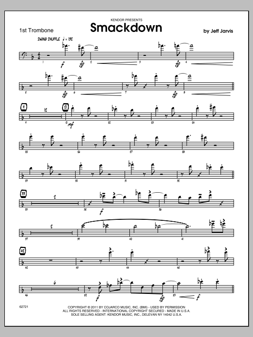 Smackdown - Trombone 1 (Jazz Ensemble) von Jarvis