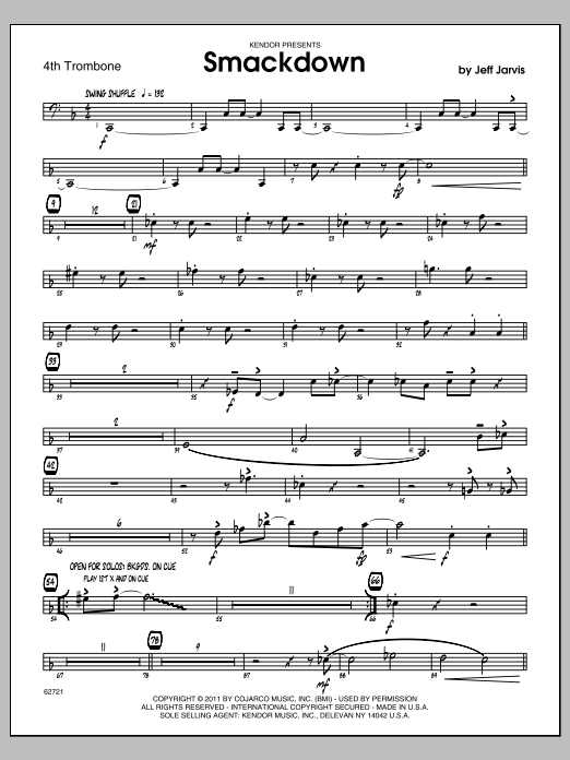 Smackdown - Trombone 4 (Jazz Ensemble) von Jarvis