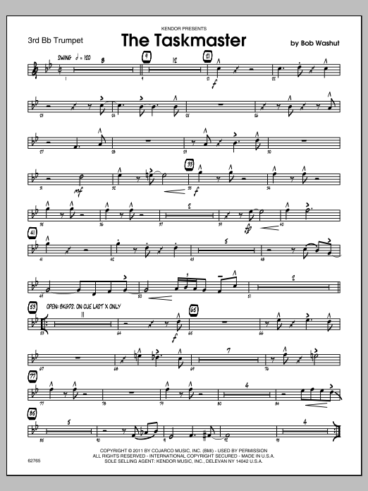 Taskmaster, The - 3rd Bb Trumpet (Jazz Ensemble) von Washut