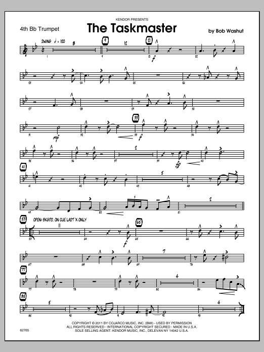 Taskmaster, The - 4th Bb Trumpet (Jazz Ensemble) von Washut