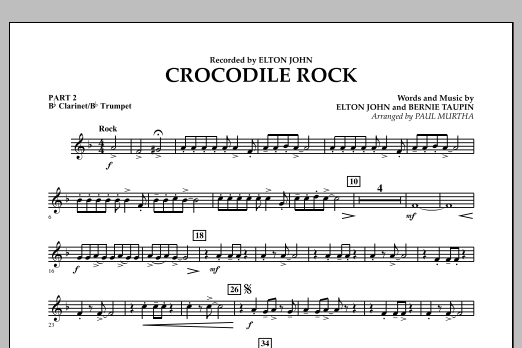 Crocodile Rock - Pt.2 - Bb Clarinet/Bb Trumpet (Concert Band: Flex-Band) von Paul Murtha