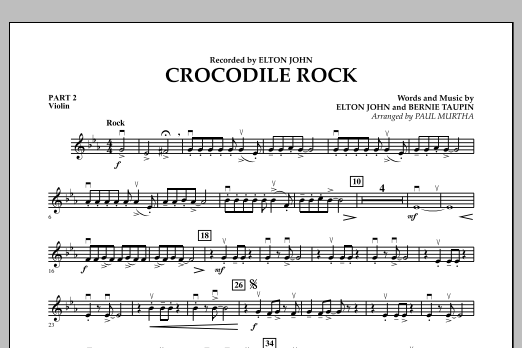 Crocodile Rock - Pt.2 - Violin (Concert Band: Flex-Band) von Paul Murtha