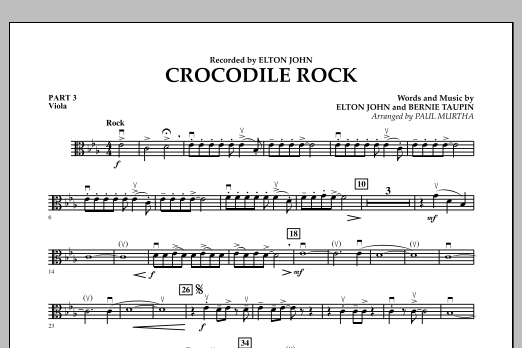 Crocodile Rock - Pt.3 - Viola (Concert Band: Flex-Band) von Paul Murtha