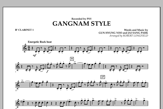 Gangnam Style - Bb Clarinet 1 (Concert Band) von Robert Longfield