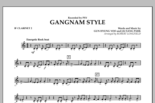 Gangnam Style - Bb Clarinet 2 (Concert Band) von Robert Longfield