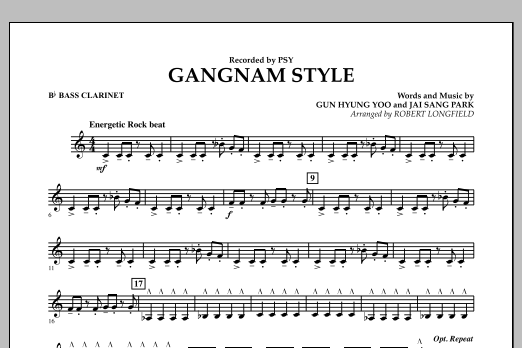 Gangnam Style - Bb Bass Clarinet (Concert Band) von Robert Longfield