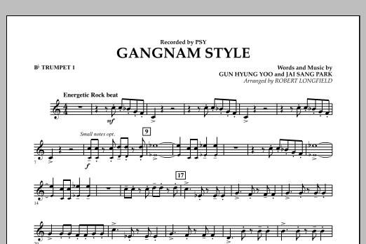 Gangnam Style - Bb Trumpet 1 (Concert Band) von Robert Longfield