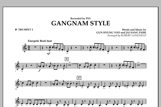 Gangnam Style - Bb Trumpet 2 (Concert Band) von Robert Longfield