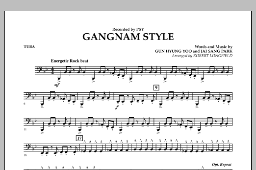 Gangnam Style - Tuba (Concert Band) von Robert Longfield