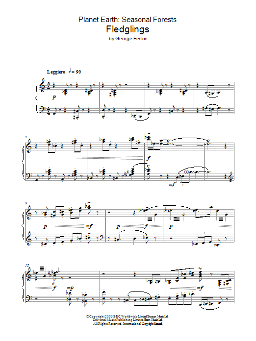 Planet Earth: Fledglings (Piano Solo) von George Fenton