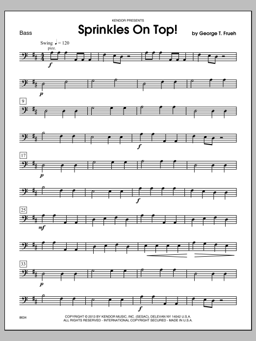 Sprinkles On Top! - Bass (Orchestra) von George T. Frueh