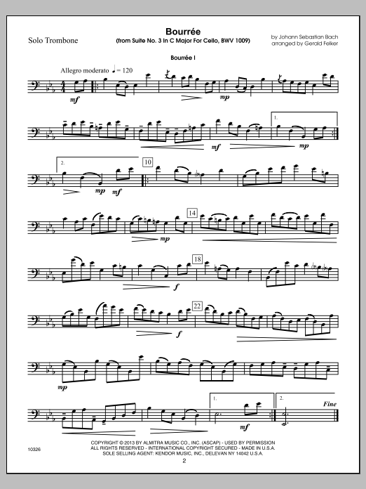 Kendor Master Repertoire - Trombone - Solo Trombone (Brass Solo) von Gerald Felker
