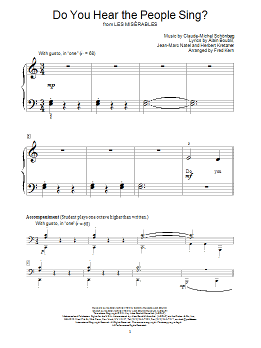 Do You Hear The People Sing? (Educational Piano) von Fred Kern