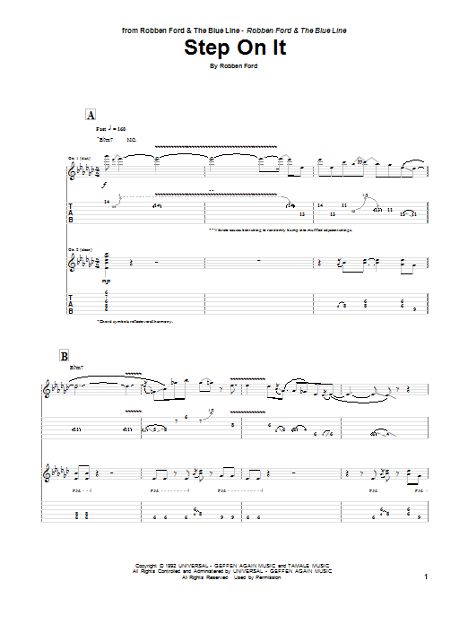 Step On It (Guitar Tab) von Robben Ford