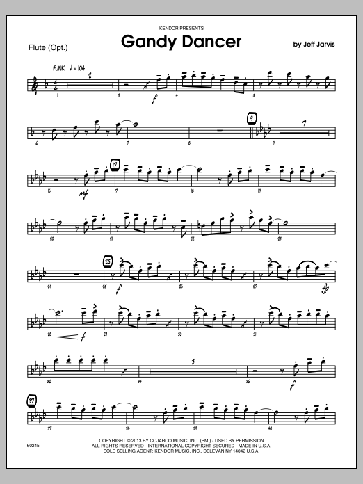 Gandy Dancer - Flute (Jazz Ensemble) von Jeff Jarvis