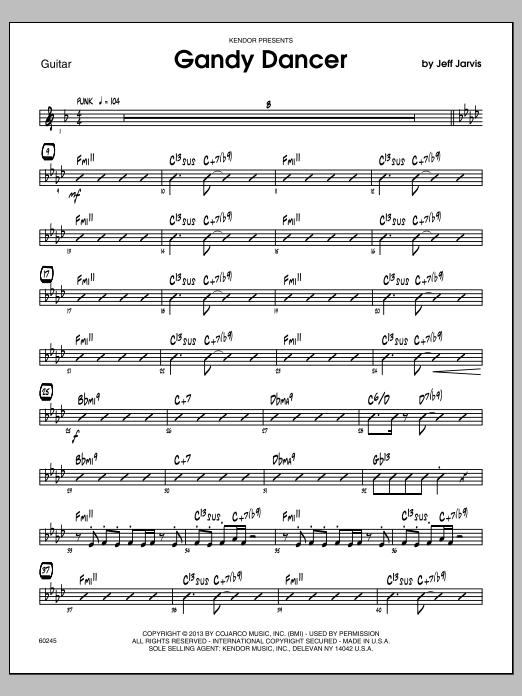 Gandy Dancer - Guitar (Jazz Ensemble) von Jeff Jarvis
