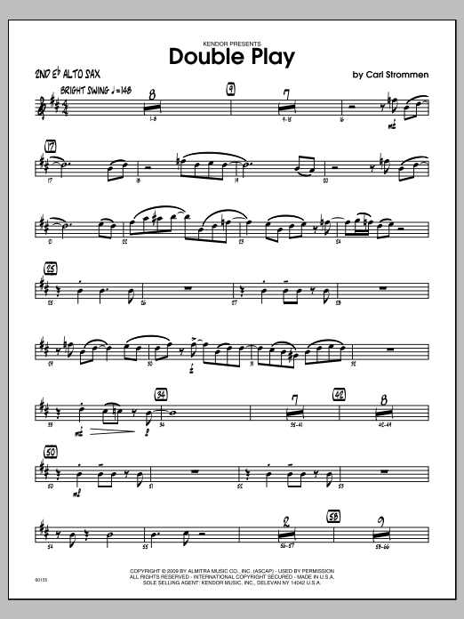 Double Play - 2nd Eb Alto Saxophone (Jazz Ensemble) von Carl Strommen