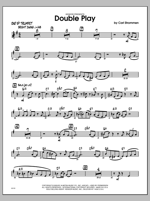 Double Play - 2nd Bb Trumpet (Jazz Ensemble) von Carl Strommen