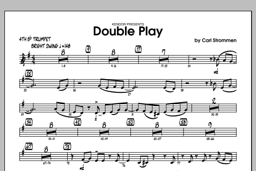 Double Play - 4th Bb Trumpet (Jazz Ensemble) von Carl Strommen