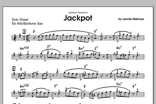 Jackpot - Solo Sheet - Alto Sax (Jazz Ensemble) von Lennie Niehaus