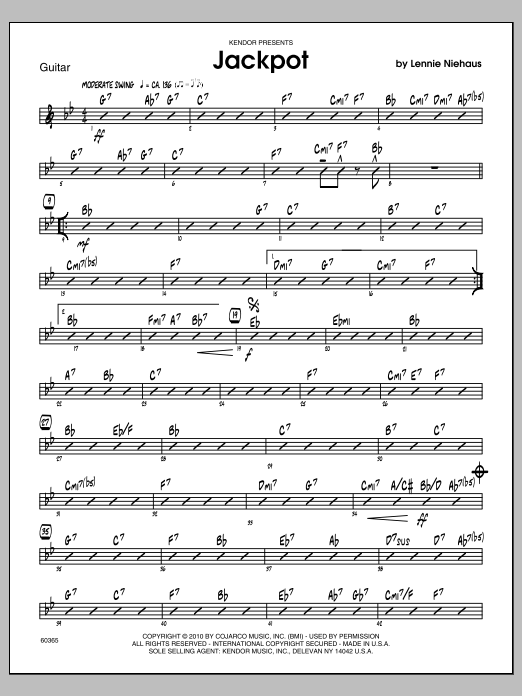 Jackpot - Guitar (Jazz Ensemble) von Lennie Niehaus