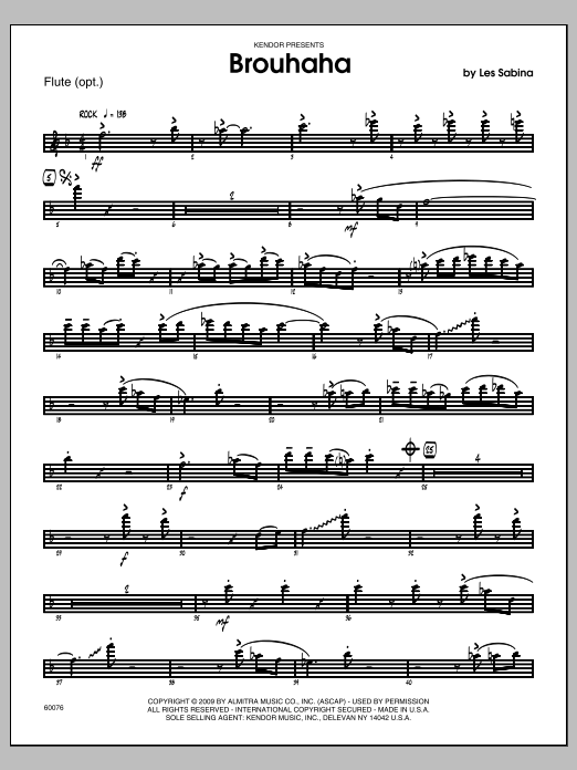 Brouhaha - Flute (Jazz Ensemble) von Les Sabina