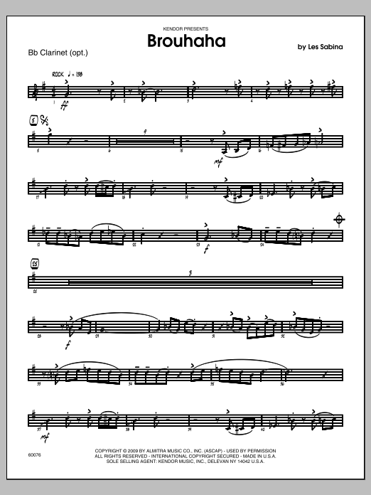 Brouhaha - Bb Clarinet (Jazz Ensemble) von Les Sabina