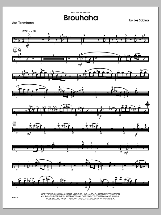 Brouhaha - 3rd Trombone (Jazz Ensemble) von Les Sabina